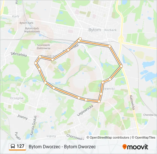127 Bus Line Map