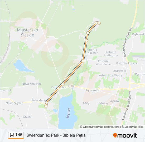 145 bus Line Map