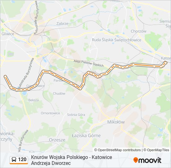 120 bus Line Map