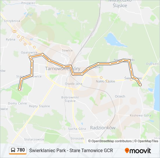 780 bus Line Map