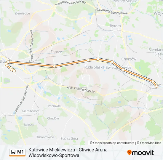 M1 Bus Line Map