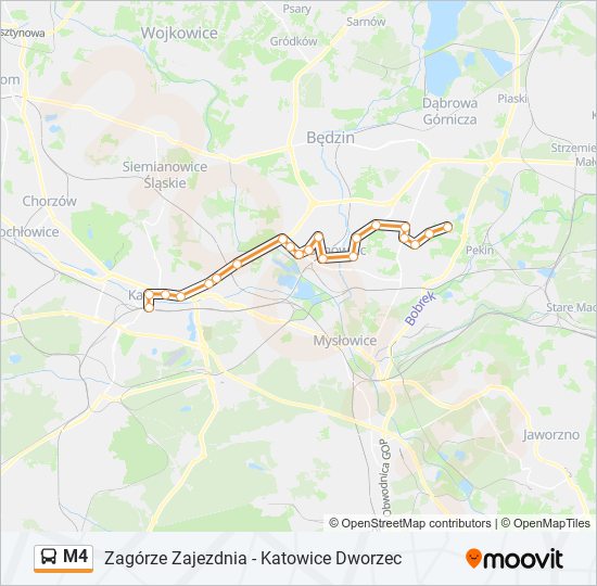 M4 bus Line Map