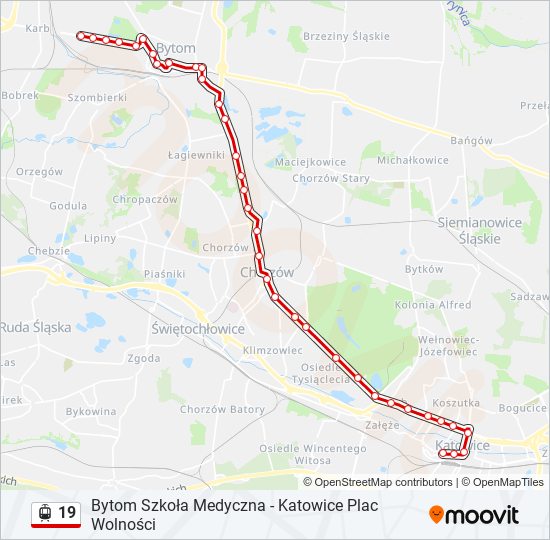 19 light rail Line Map