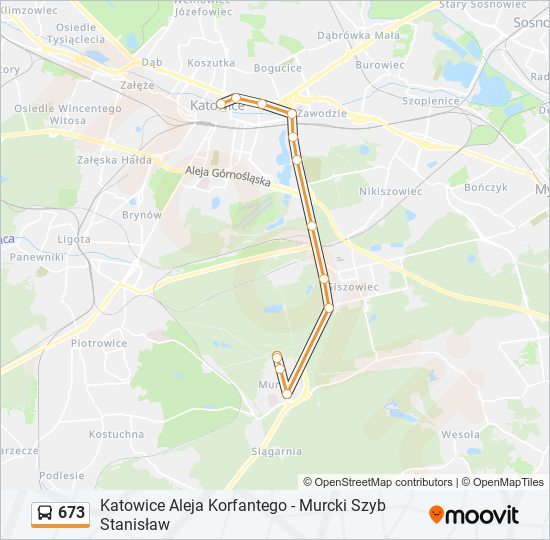 673 bus Line Map