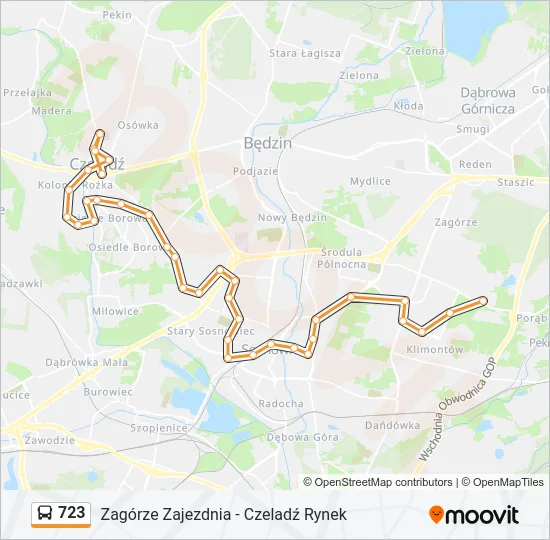 723 Bus Line Map