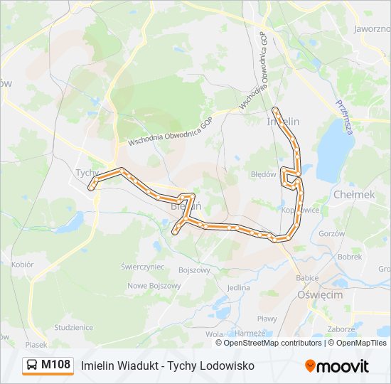 M108 bus Line Map