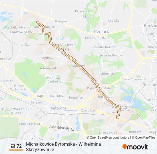 72 bus Line Map