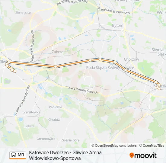M1 Bus Line Map
