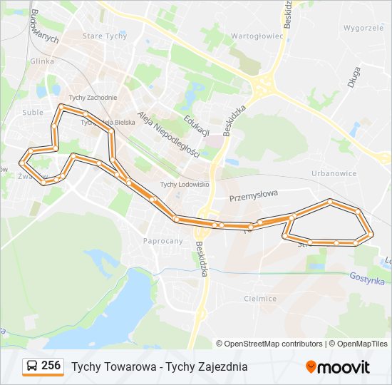 256 bus Line Map