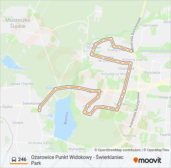 246 bus Line Map