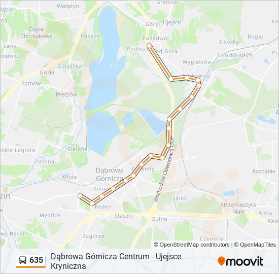 635 bus Line Map