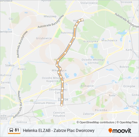 81 bus Line Map