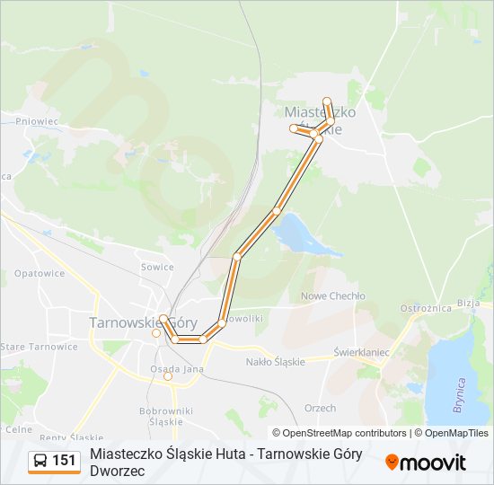 151 bus Line Map