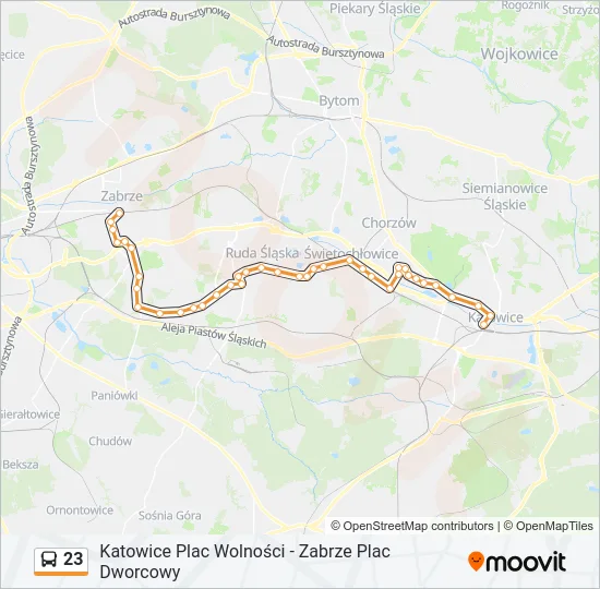 Автобус 23: карта маршрута