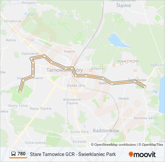 780 bus Line Map