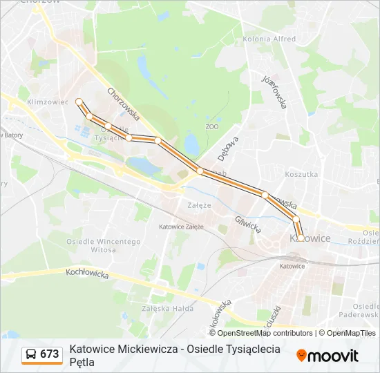Автобус 673: карта маршрута