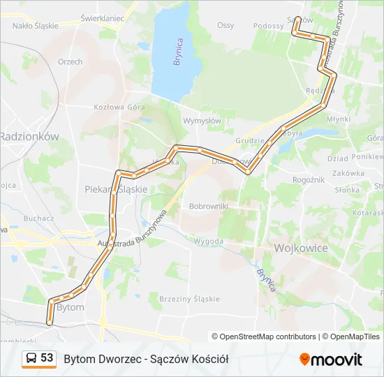 53 Bus Line Map