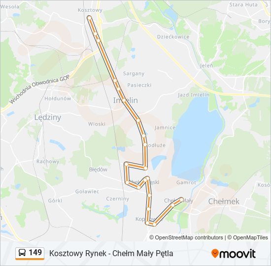 149 bus Line Map