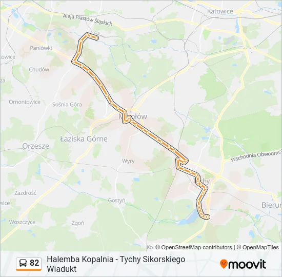 82 Bus Line Map