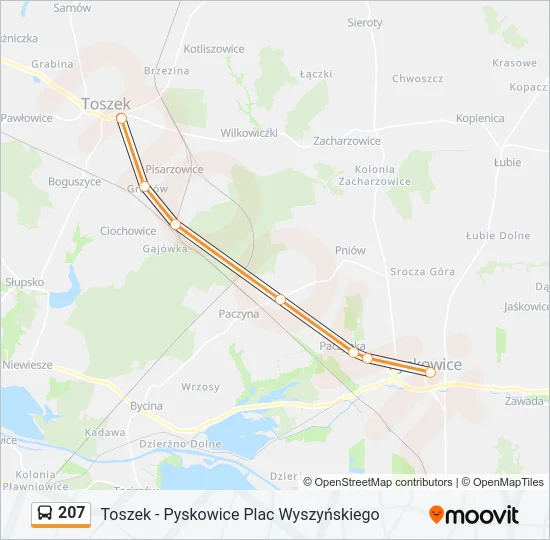 207 Bus Line Map