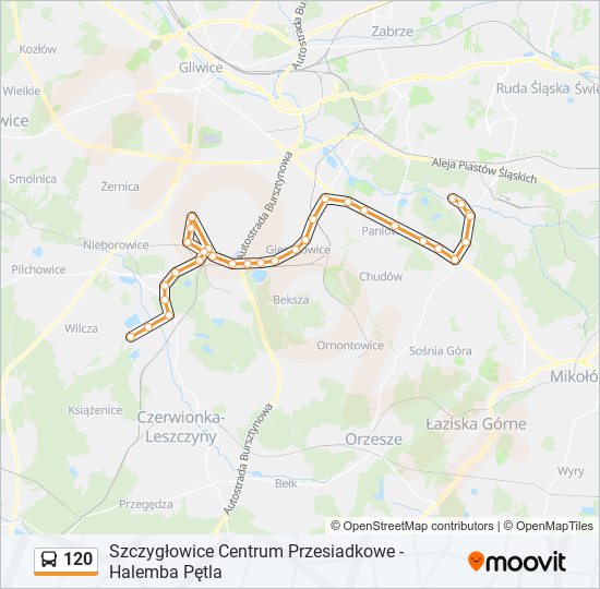 120 bus Line Map