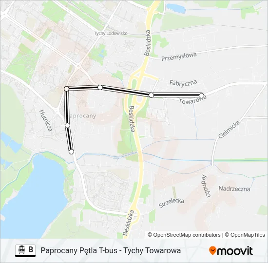 B Cable Car Line Map