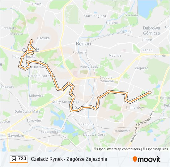 723 bus Line Map