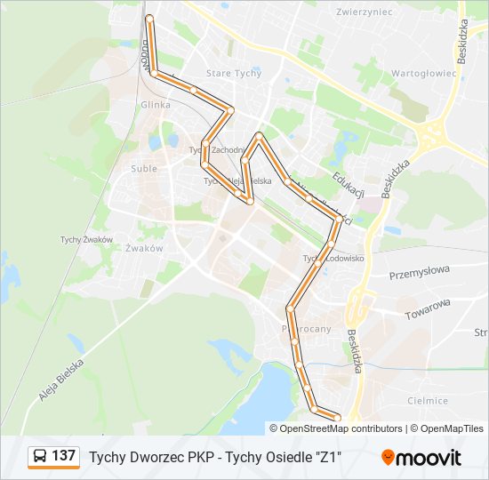 137 bus Line Map