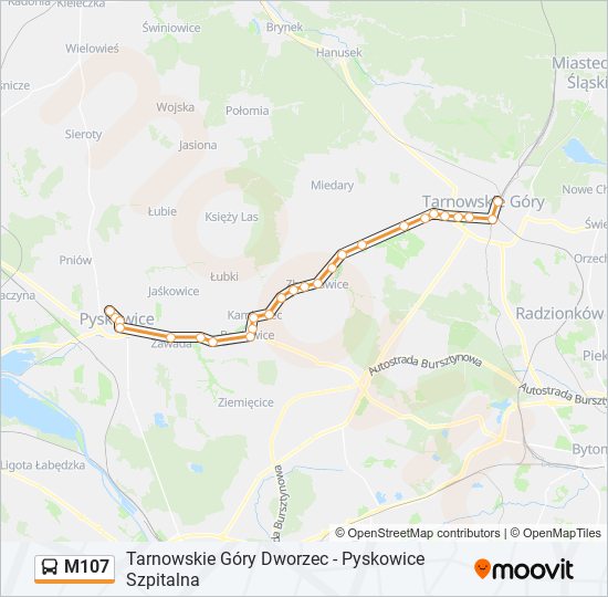 M107 bus Line Map