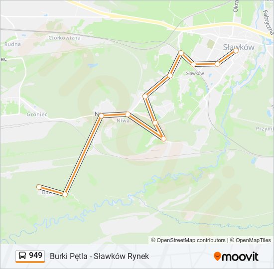 949 bus Line Map