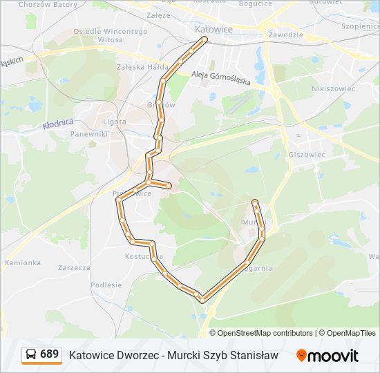 689 bus Line Map