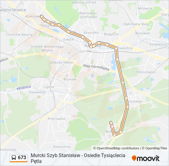 673 bus Line Map