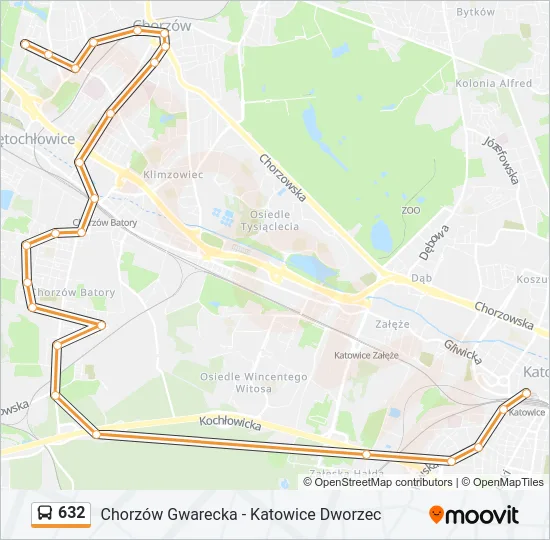 632 Bus Line Map