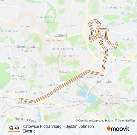 40 bus Line Map