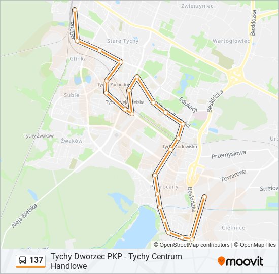 137 bus Line Map