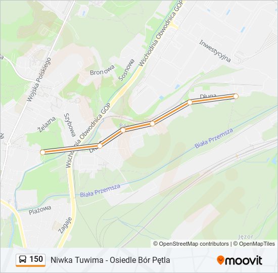 150 bus Line Map