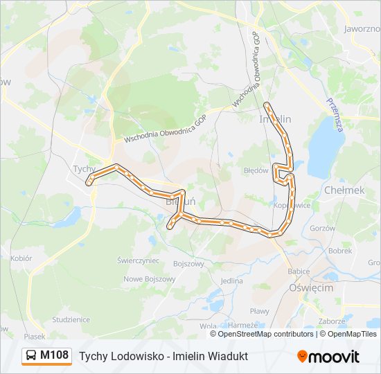 M108 bus Line Map