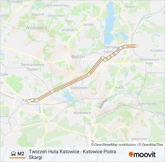 M2 bus Line Map