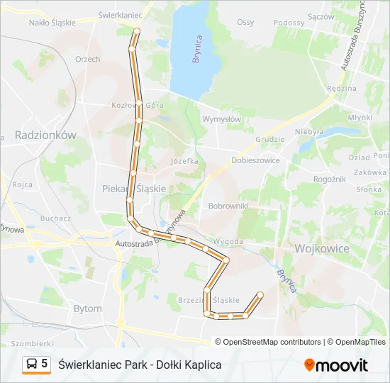 5 Bus Line Map