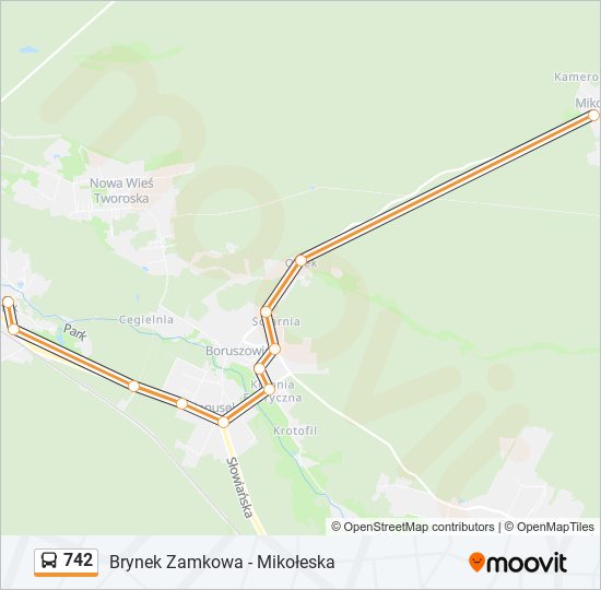 742 bus Line Map