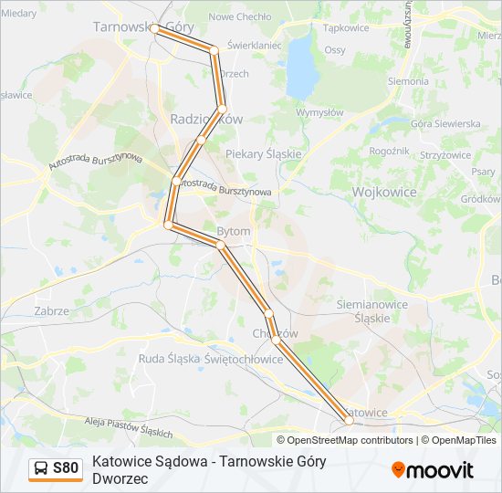 S80 bus Line Map