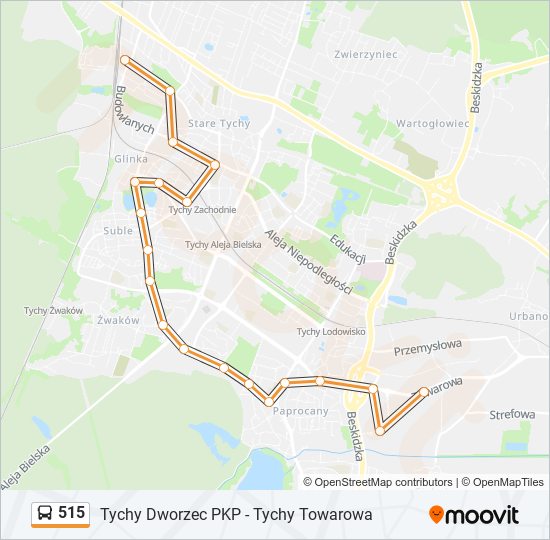 515 bus Line Map