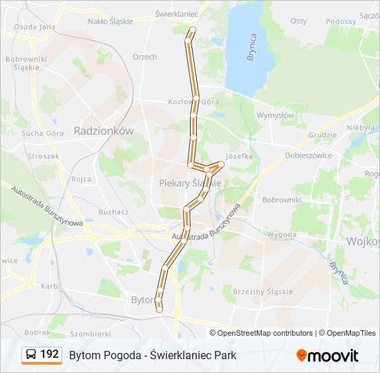 192 bus Line Map