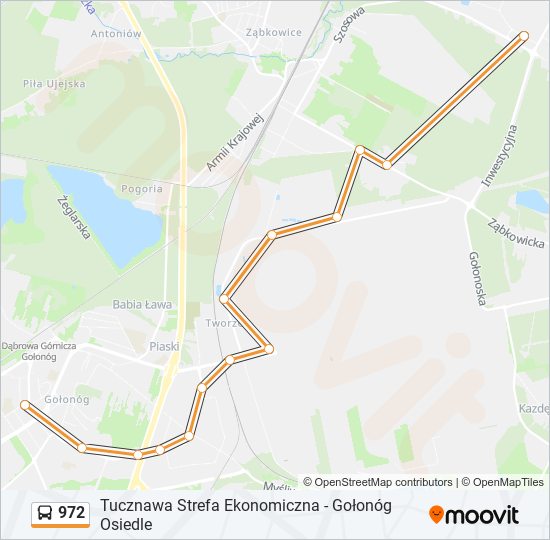 972 bus Line Map