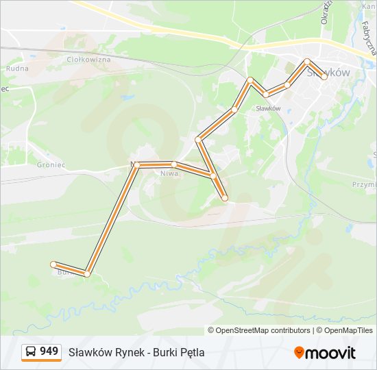 949 bus Line Map