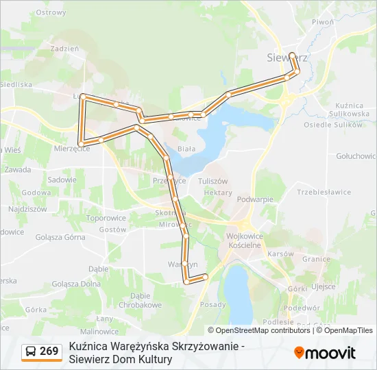 Автобус 269: карта маршрута