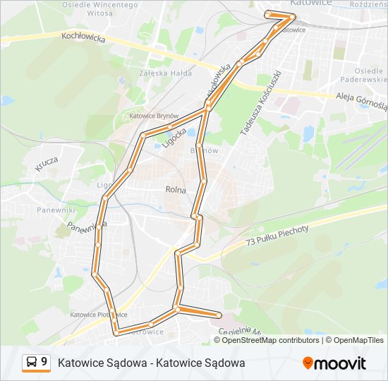 9 bus Line Map