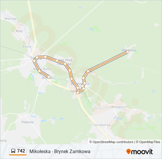 742 bus Line Map