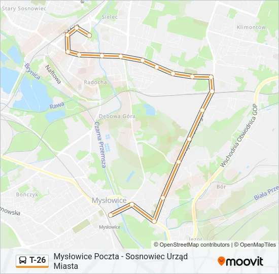 T-26 Bus Line Map