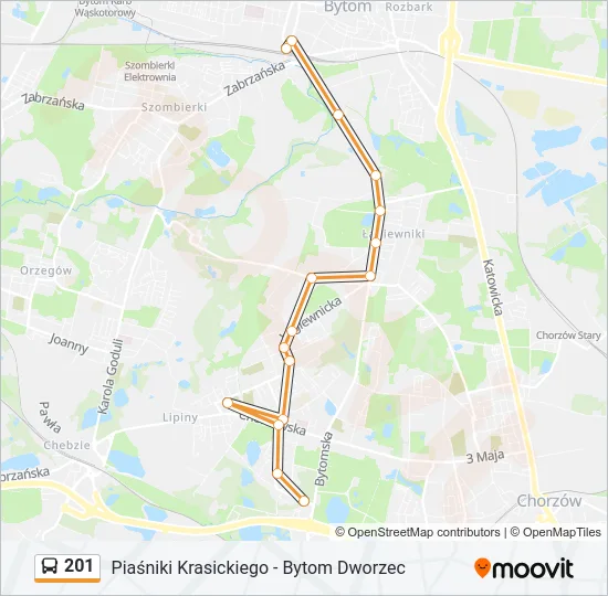 201 Bus Line Map